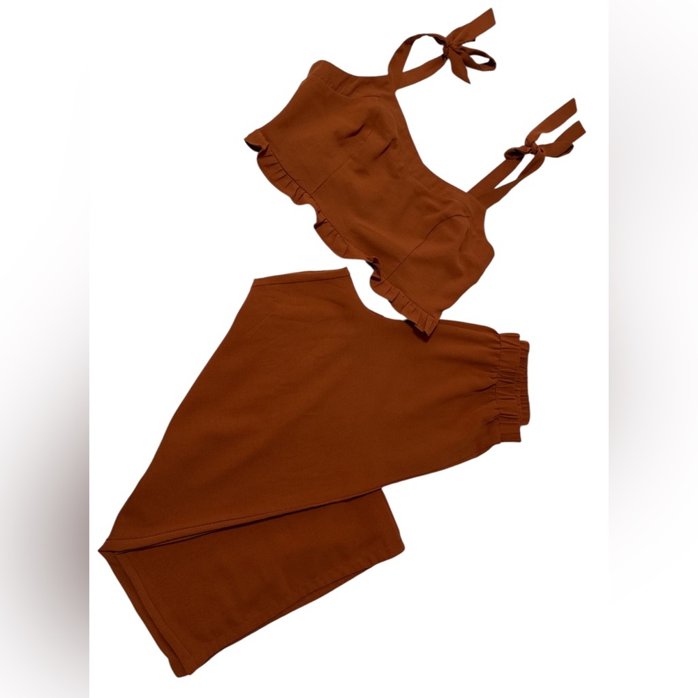 Zaful Terracotta Two-Piece Set